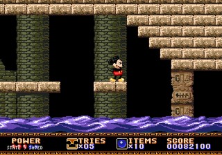 une photo d'Ã©cran de Castle of Illusion sur Sega Megadrive